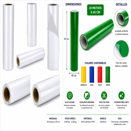 Papel Adhesivo 20 MT