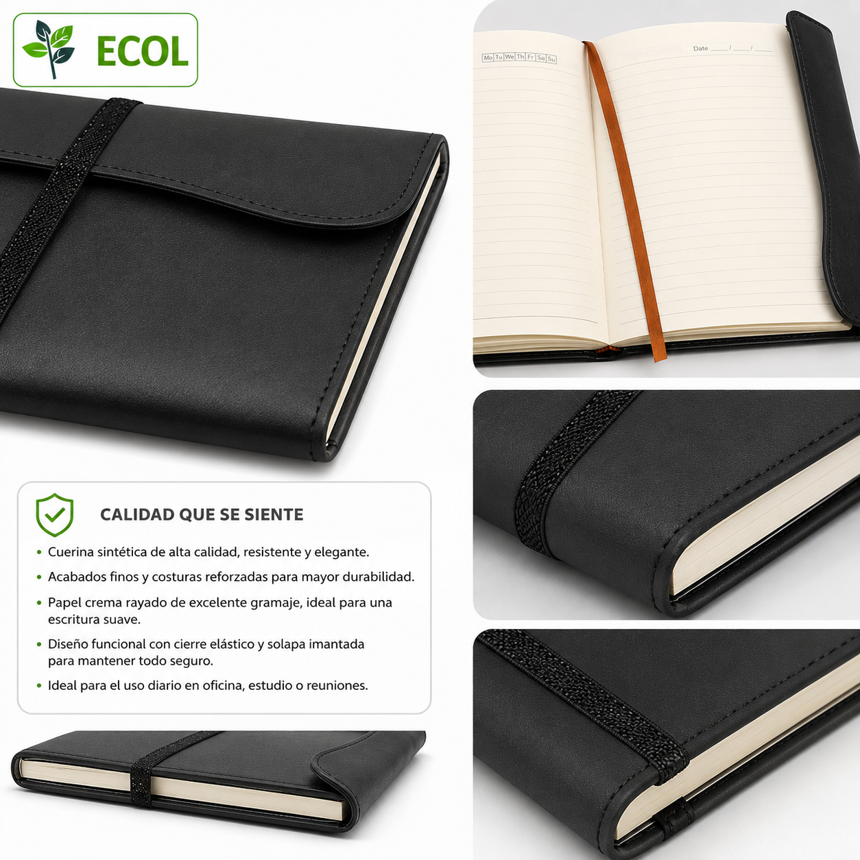 Agenda Ejecutiva Permanente ECOL Ref. 9049 Cuerina - Imagen 3