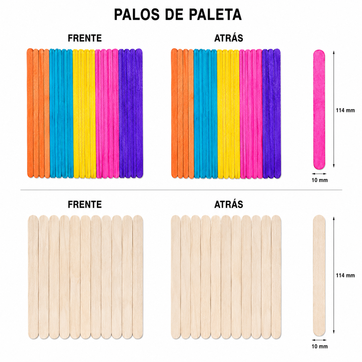 Palos de Paleta Colores